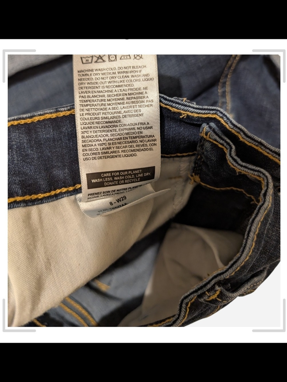 Pre-owned Denizen from Levi's Dark Blue Rolled Cuff Jean Shorts - Picture 7 of 9